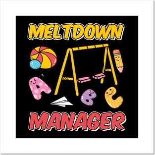 Funny Meltdown Manager Kindergarten Back To School Gift Posters and Art